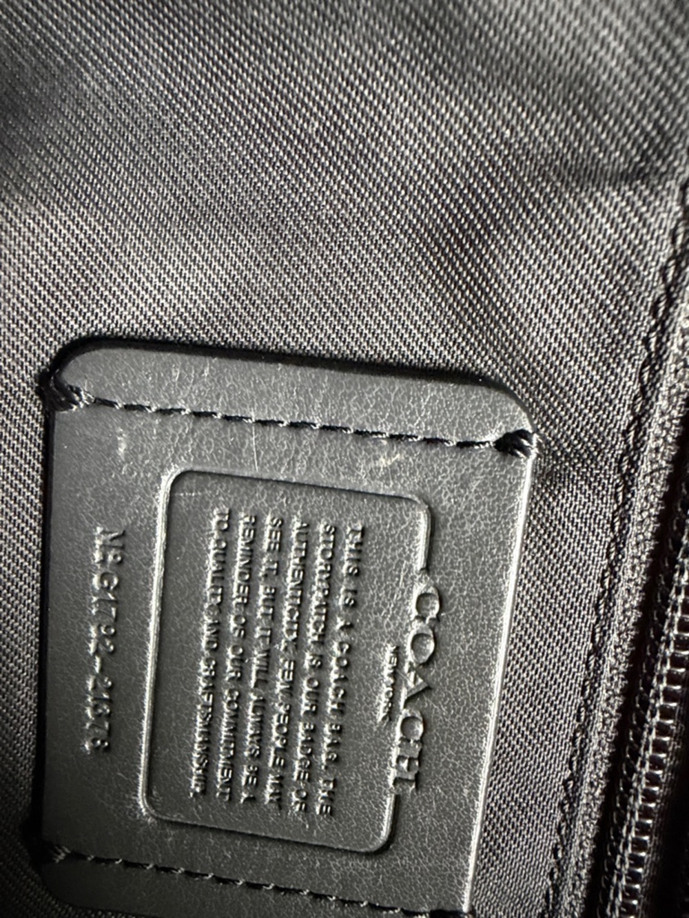 Coach Black Leather Crossbody Shoulder Bag with silver logo - Picture 12 of 12